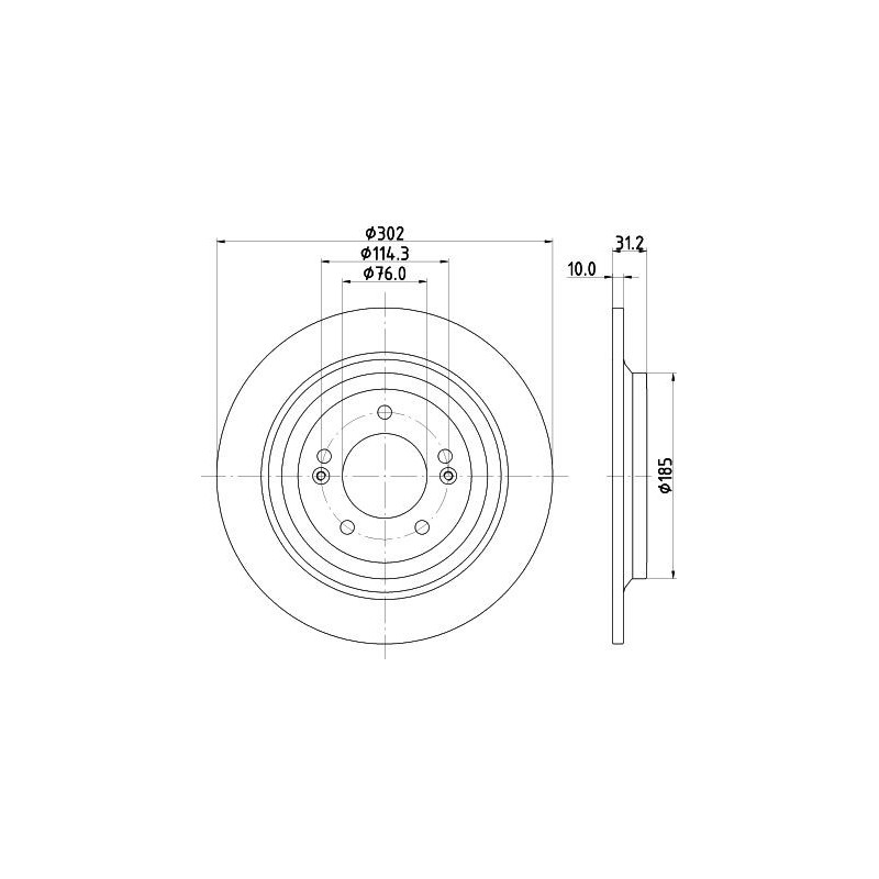 Disco freno asse posteriore - HELLA