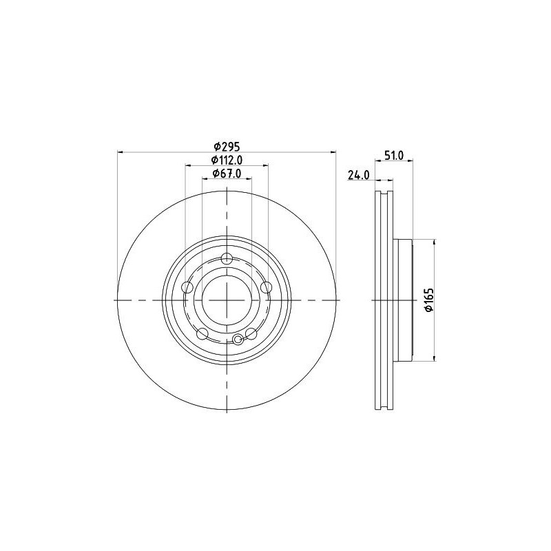 Disco freno asse anteriore - HELLA