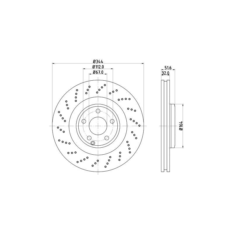 Disco freno asse anteriore - HELLA