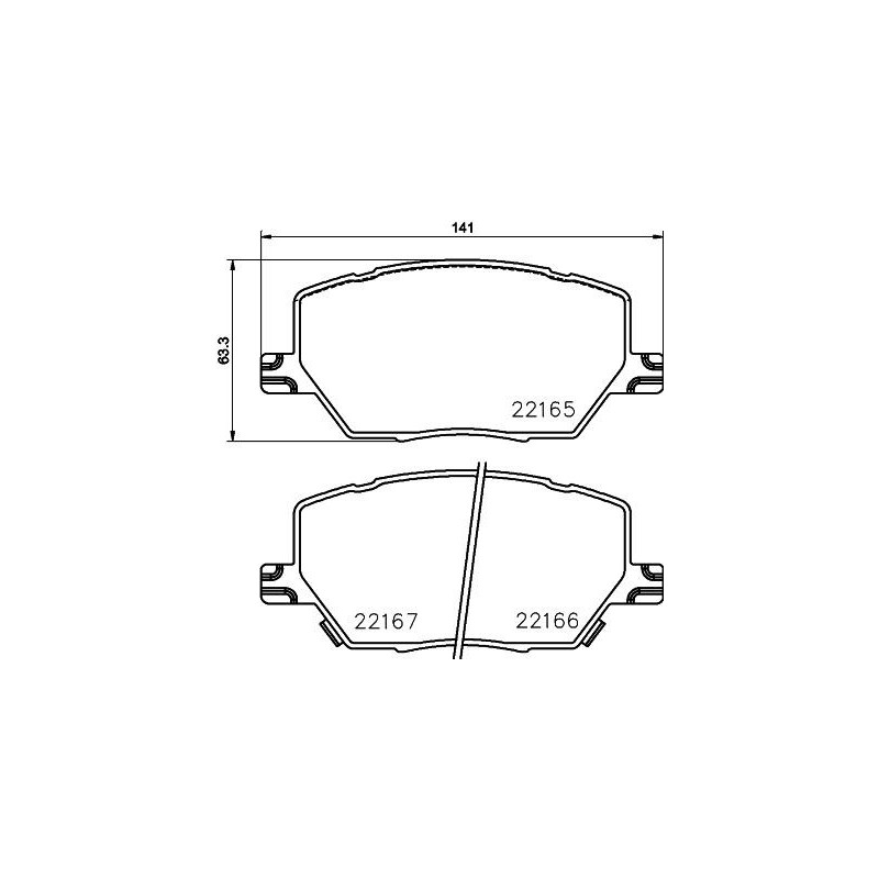 Pastiglie freno asse anteriore - HELLA