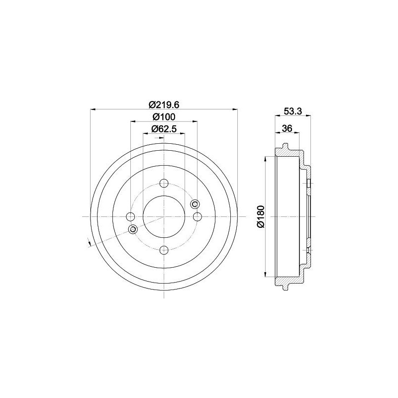 Tamburo freno - HELLA