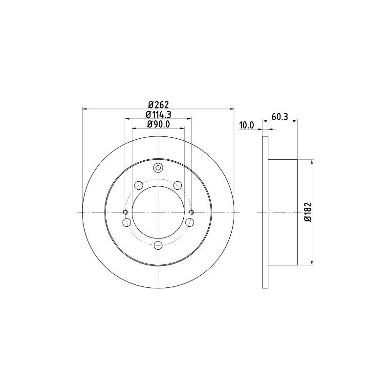 Disco freno asse posteriore - HELLA