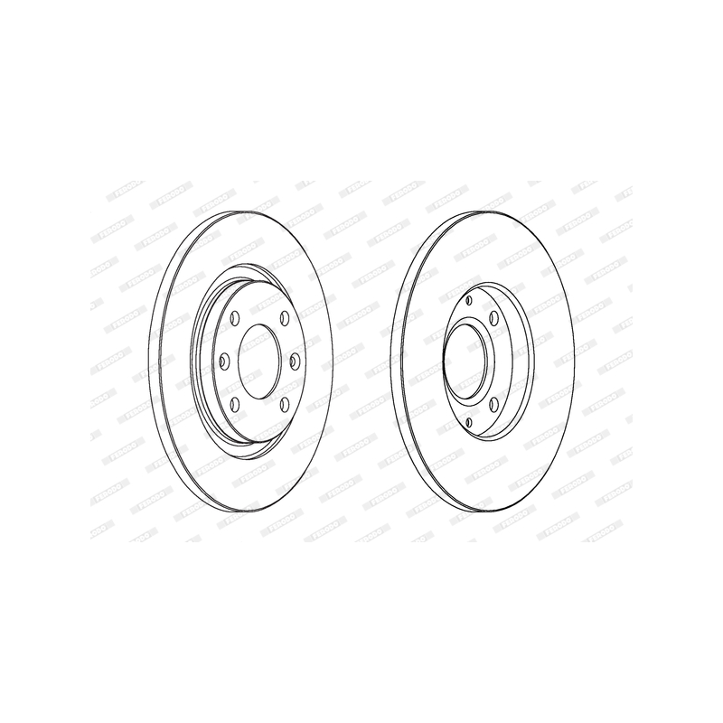 Disco freno asse anteriore - FERODO