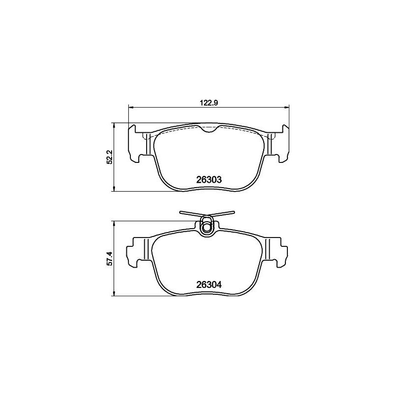 Pastiglie freno asse posteriore - HELLA