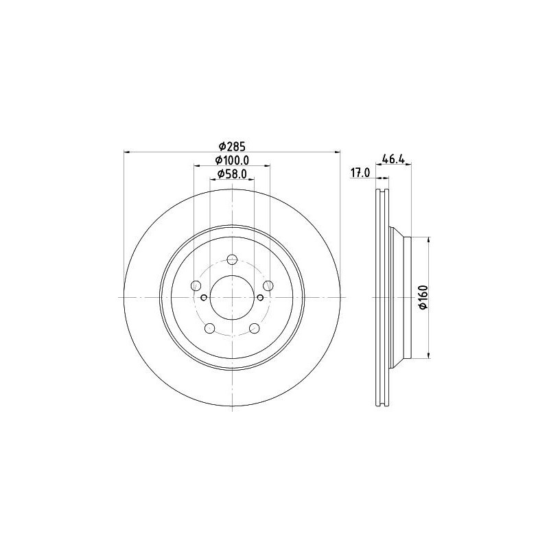 Disco freno asse posteriore - HELLA