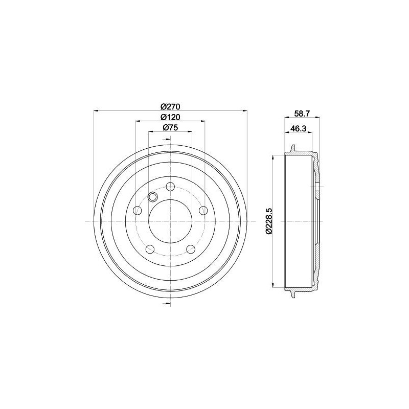 Tamburo freno - HELLA