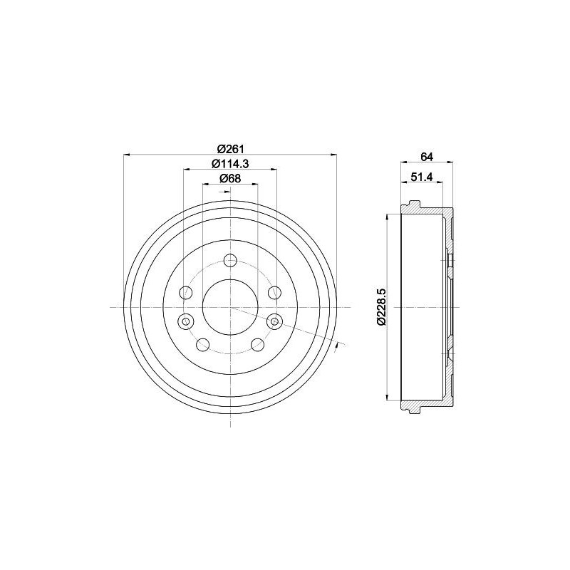 Tamburo freno - HELLA