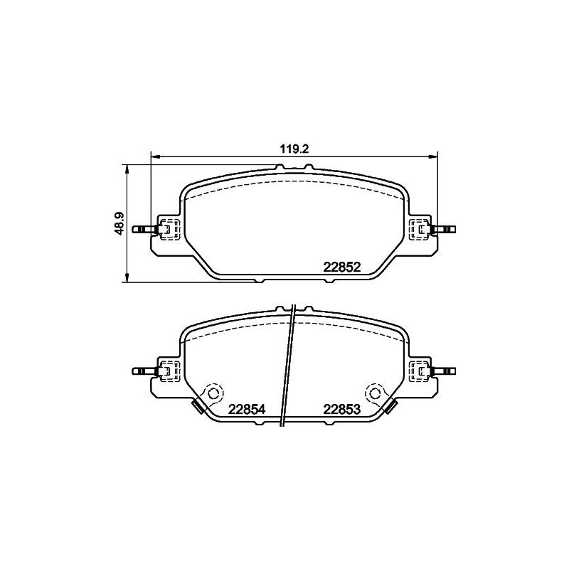 Pastiglie freno asse posteriore - HELLA