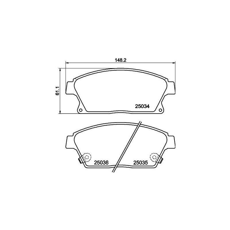 Pastiglie freno asse anteriore - HELLA