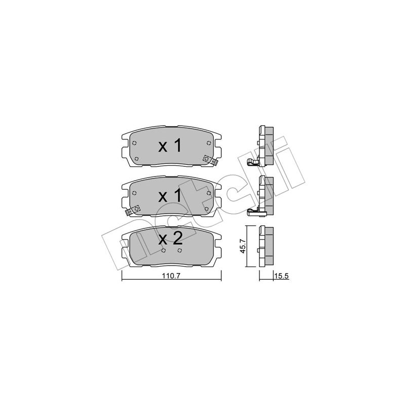 Pastiglie freno asse posteriore - METELLI
