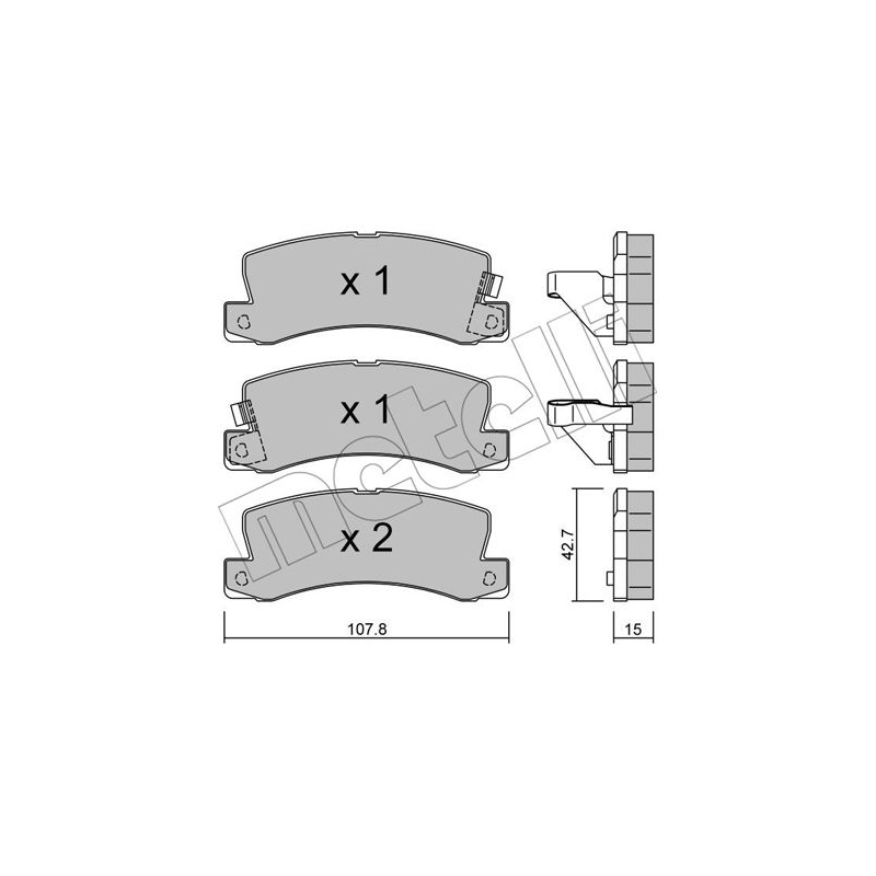 Pastiglie freno asse posteriore - METELLI