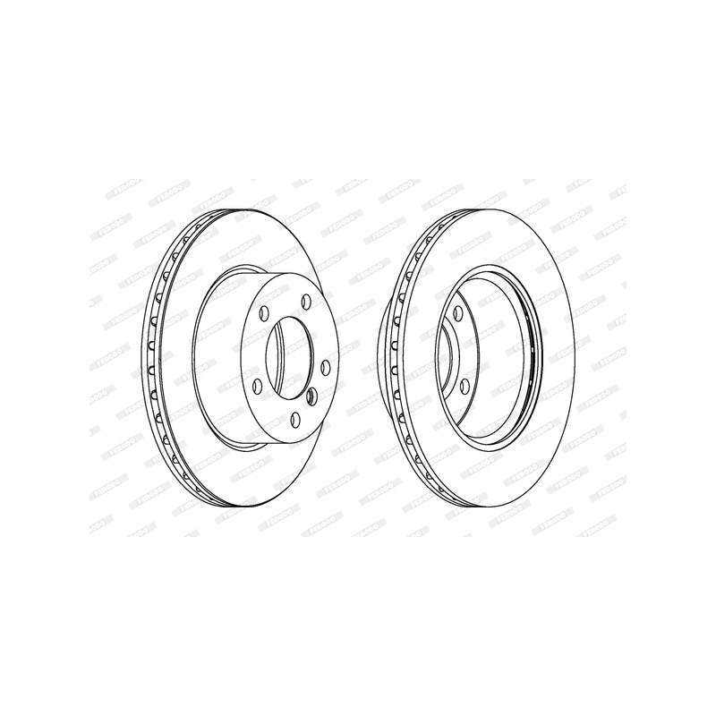 Disco freno asse anteriore - FERODO