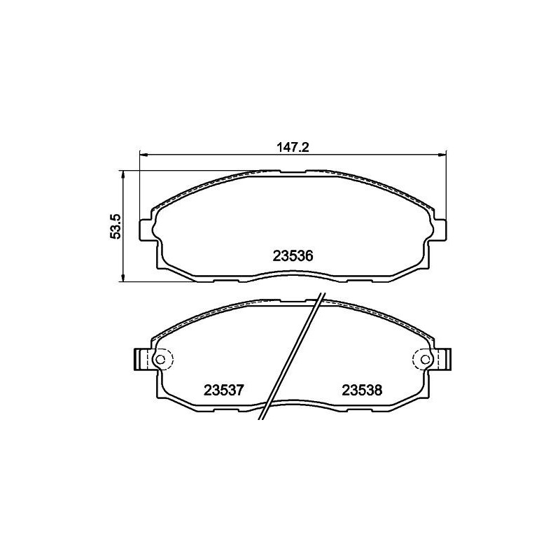 Pastiglie freno asse anteriore - HELLA