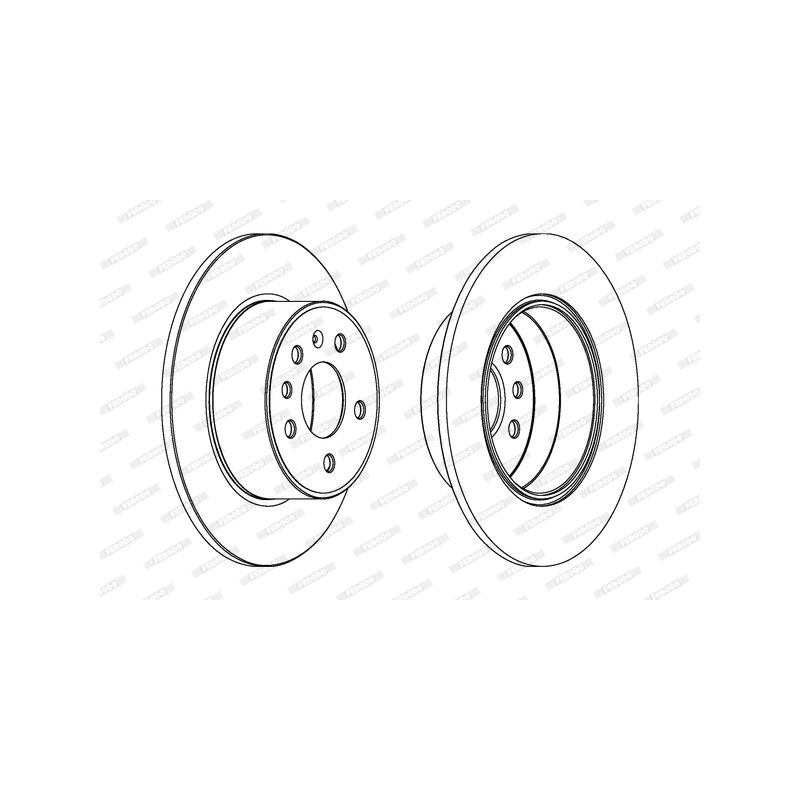 Disco freno asse posteriore - FERODO