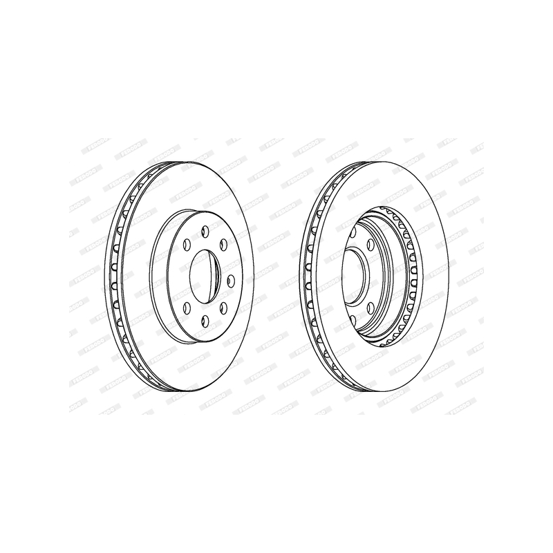 Disco freno asse anteriore - FERODO