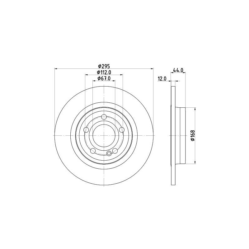 Disco freno asse posteriore - HELLA