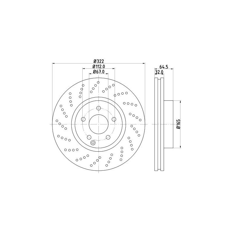 Disco freno asse anteriore - HELLA