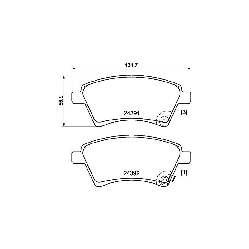 Pastiglie freno asse anteriore - HELLA
