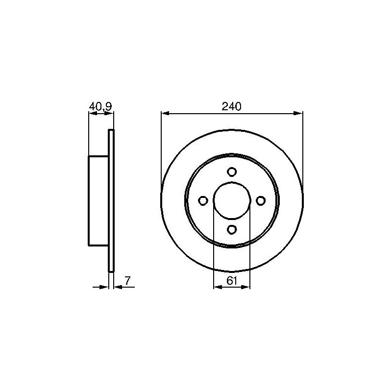 Disco freno asse posteriore - BOSCH