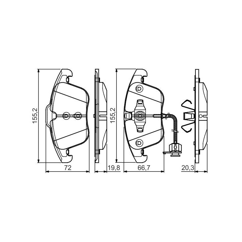 Pastiglie freno asse anteriore - BOSCH