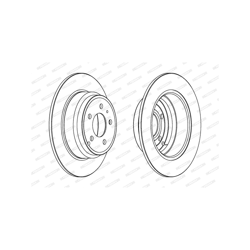 Disco freno asse posteriore - FERODO