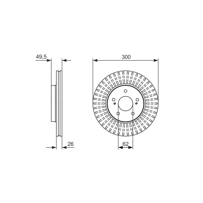 Disco freno asse anteriore - BOSCH