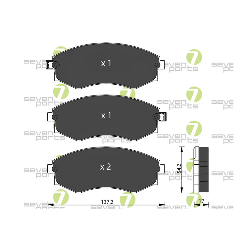 Pastiglie freno asse anteriore - SEVEN
