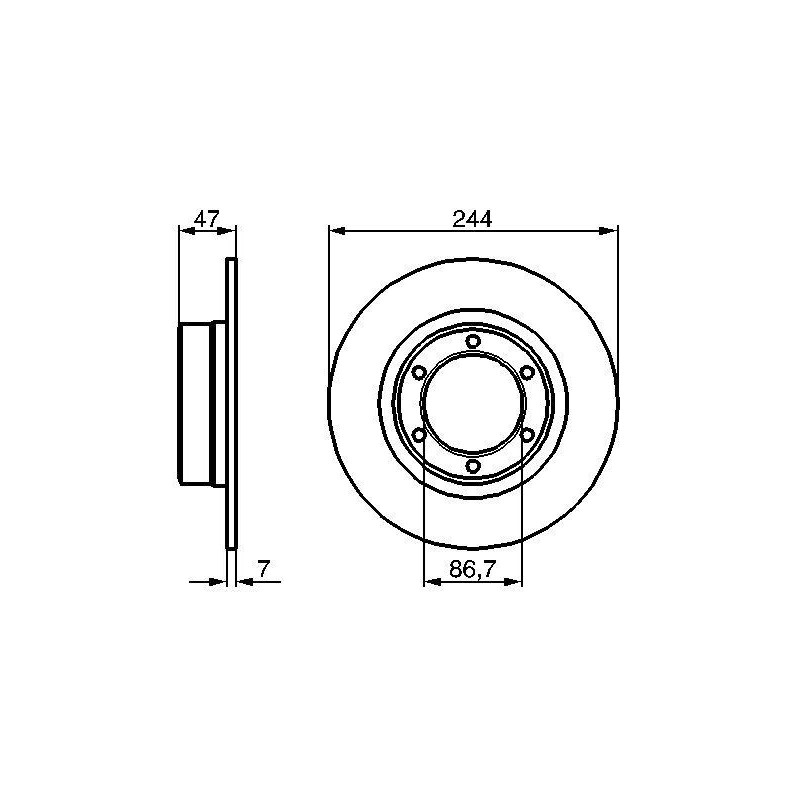 Disco freno asse anteriore - BOSCH