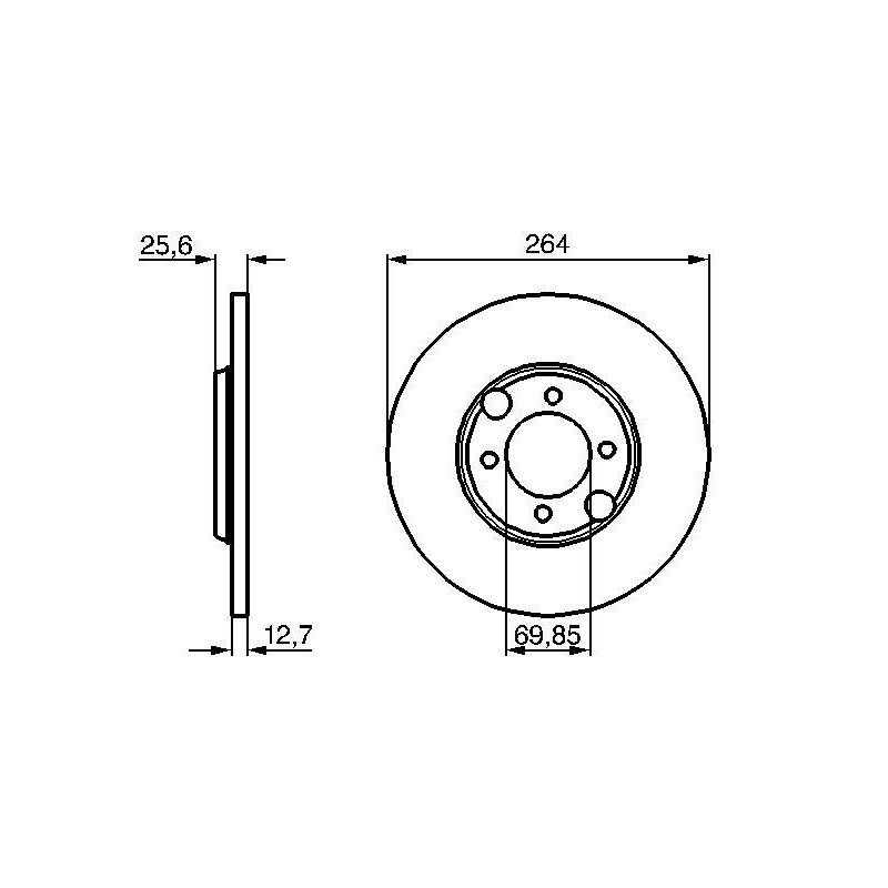 Disco freno asse posteriore - BOSCH