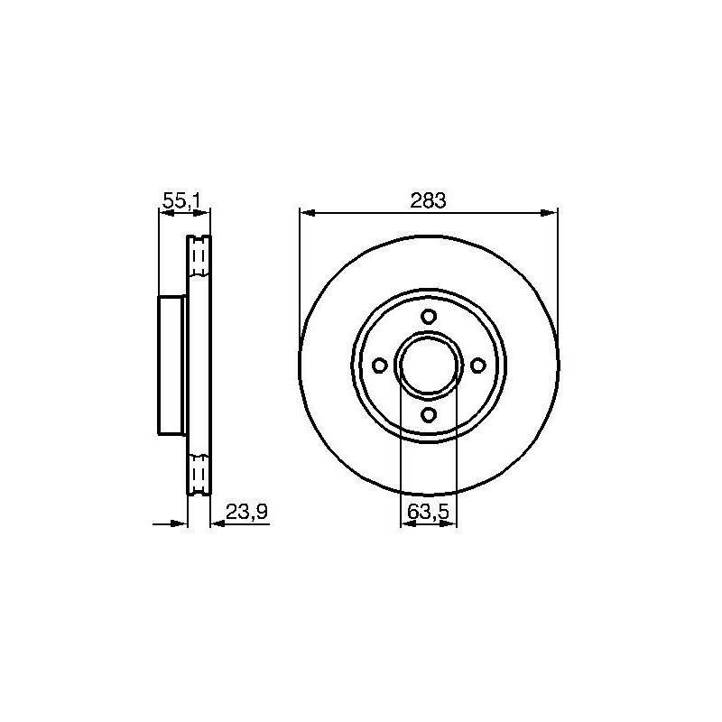 Disco freno asse anteriore - BOSCH