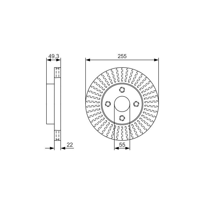Disco freno asse anteriore - BOSCH