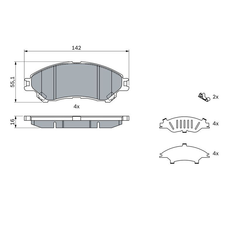 Pastiglie freno asse anteriore - BOSCH