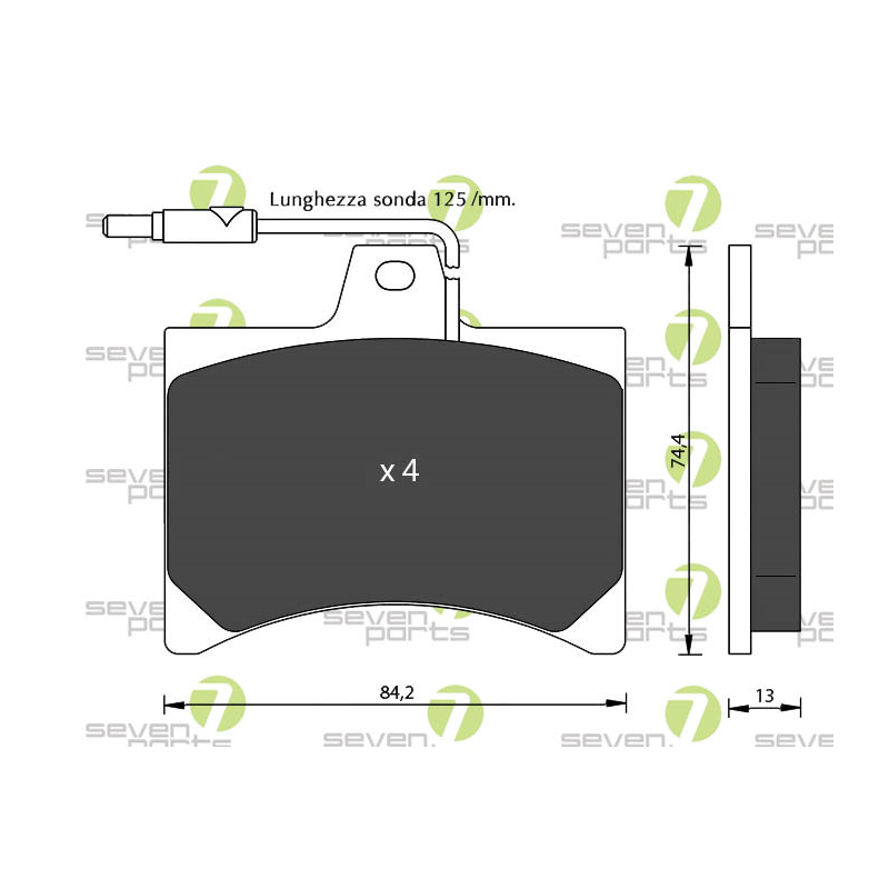 Pastiglie freno asse posteriore - SEVEN