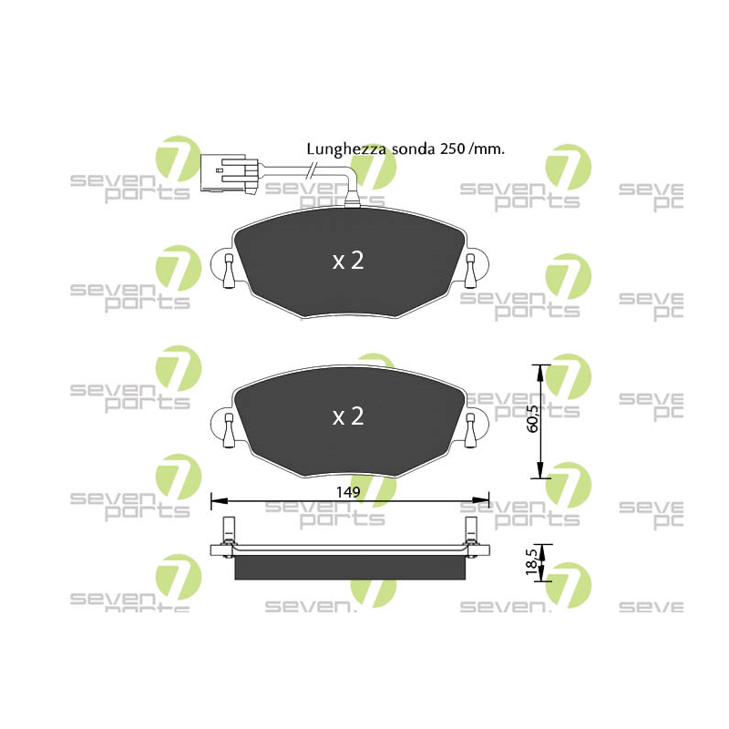 Pastiglie freno asse anteriore - SEVEN