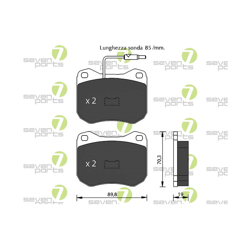 Pastiglie freno asse anteriore - SEVEN