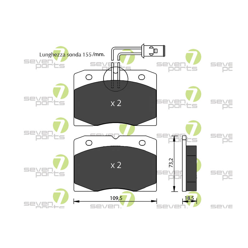 Pastiglie freno asse posteriore - SEVEN