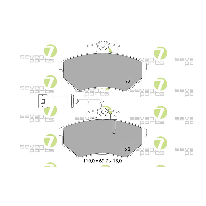 Pastiglie freno asse anteriore - SEVEN