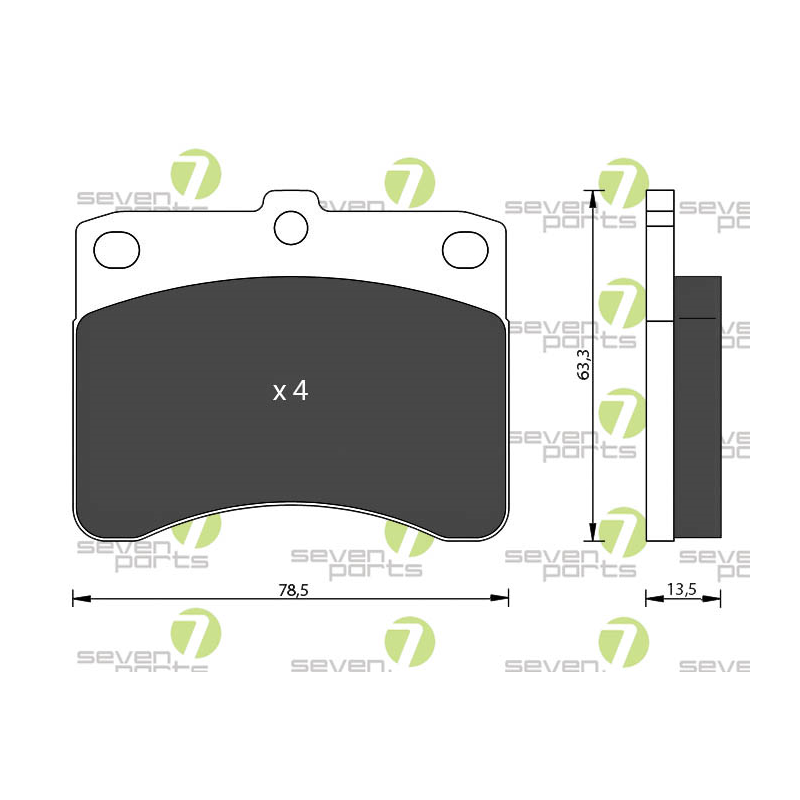 Pastiglie freno asse anteriore - SEVEN