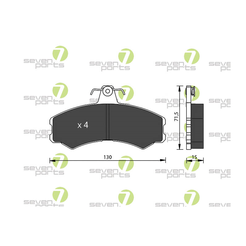 Pastiglie freno asse anteriore - SEVEN