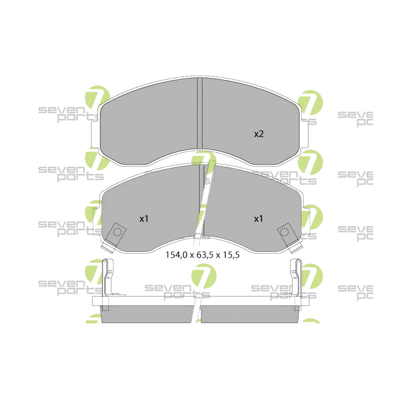 Pastiglie freno asse anteriore - SEVEN