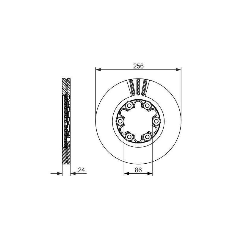 Disco freno asse anteriore - BOSCH