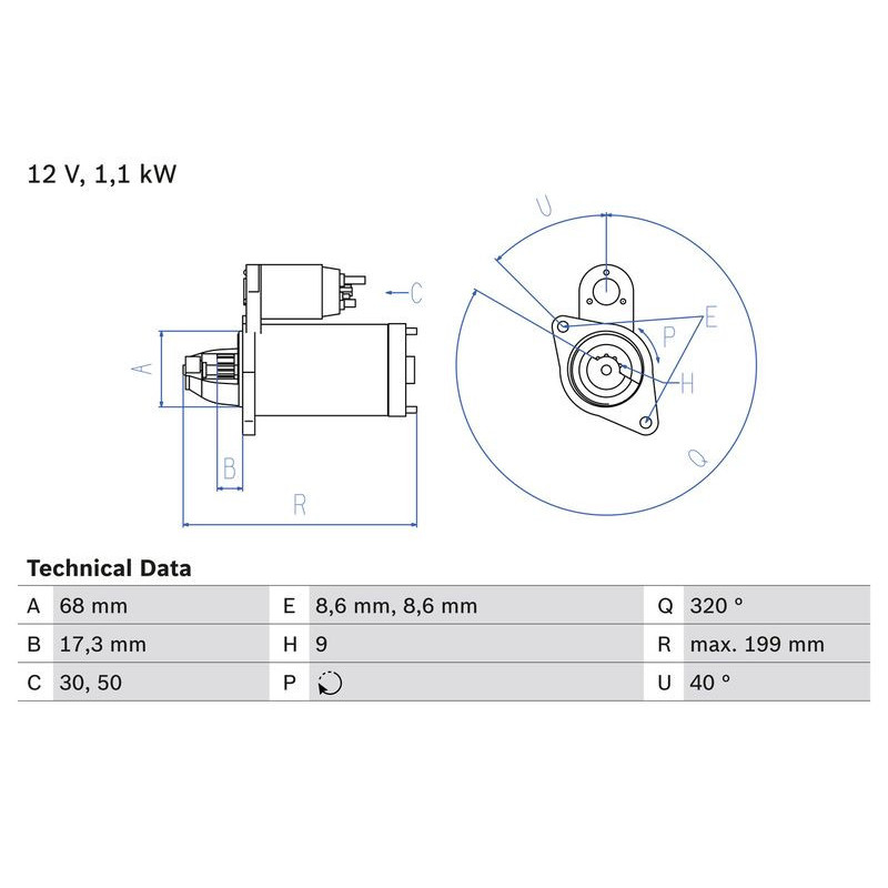 Motorino avviamento - BOSCH