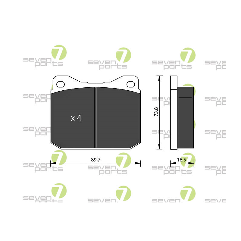 Pastiglie freno asse anteriore - SEVEN