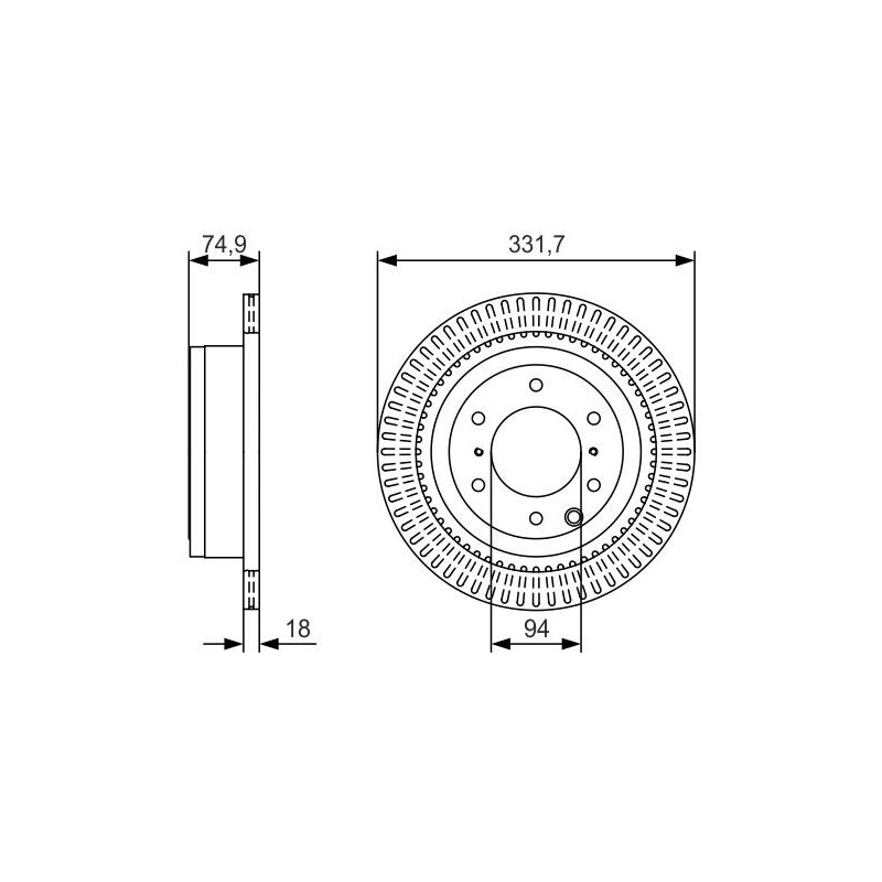Disco freno asse posteriore - BOSCH