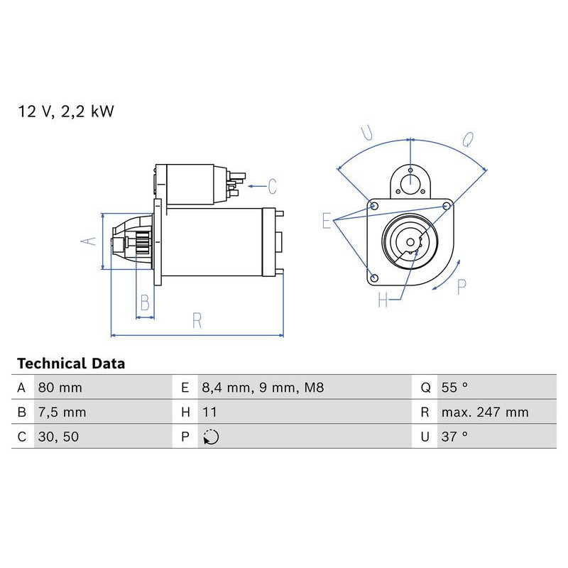 Motorino avviamento - BOSCH