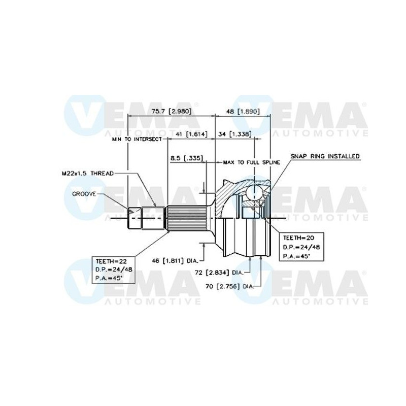 Giunto omocinetico - VEMA