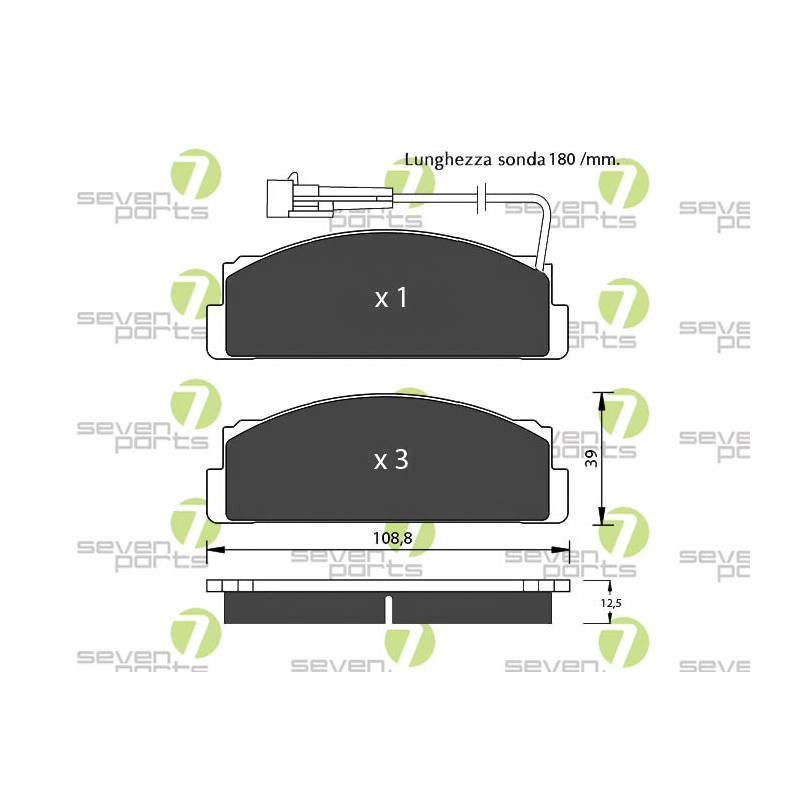 Pastiglie freno asse anteriore - SEVEN