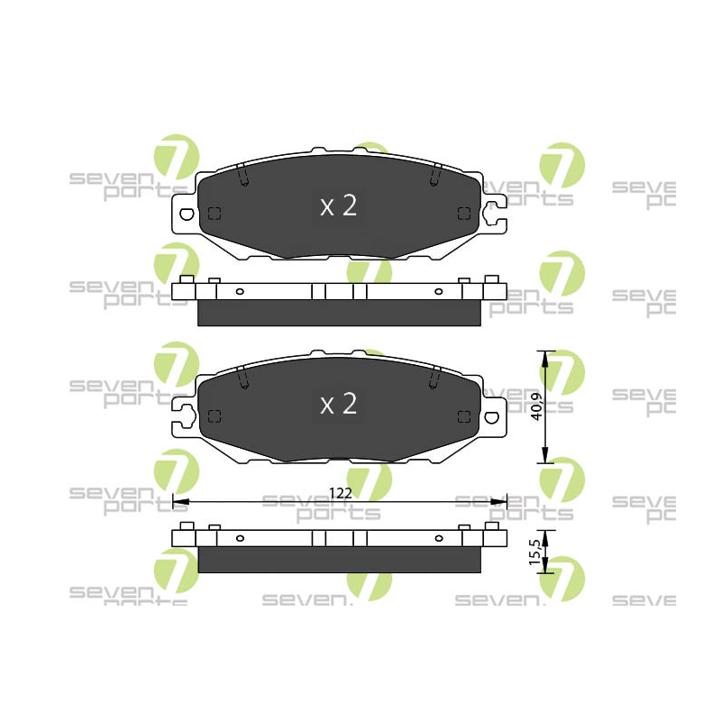 Pastiglie freno asse posteriore - SEVEN