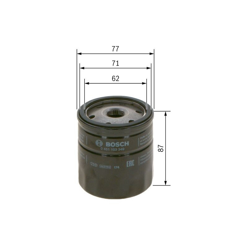 Filtro olio - BOSCH