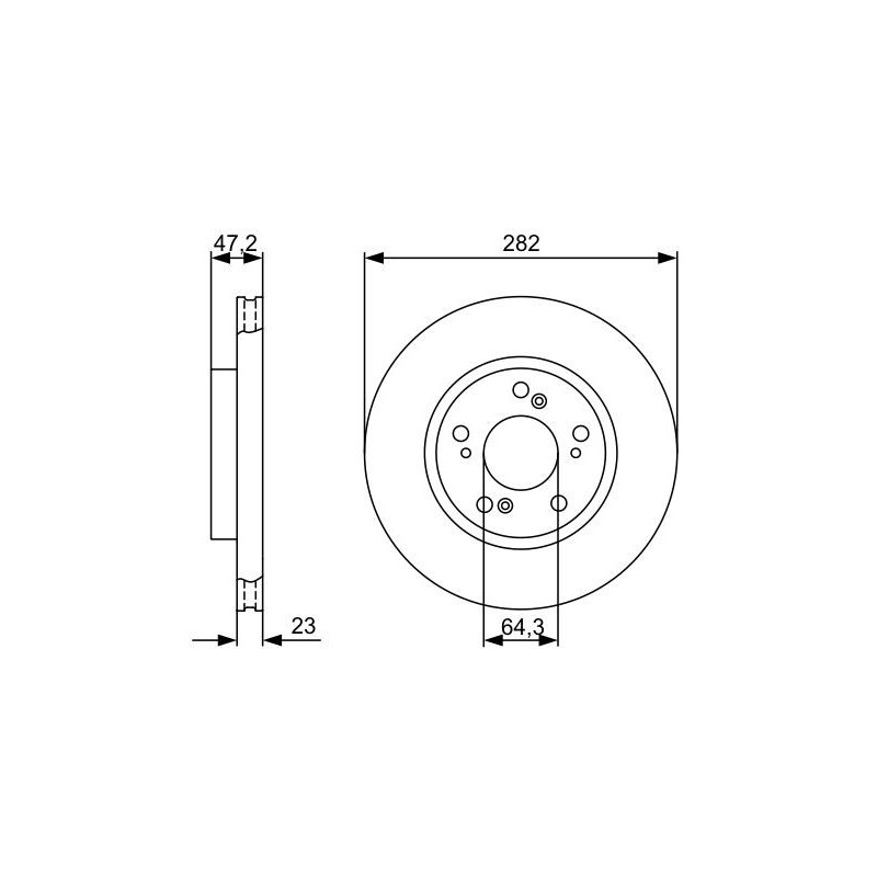 Disco freno asse anteriore - BOSCH